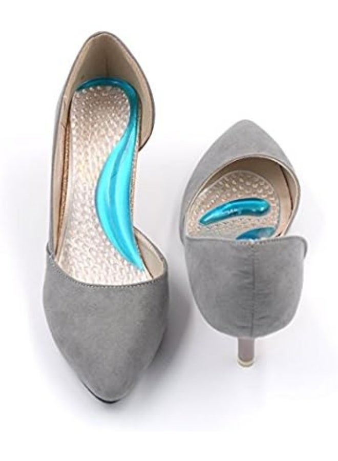 نعل داخلي من جل السيليكون لدعم قوس القدم للجنسين  - يخفف الألم الناتج عن التقوس العالي/التهاب اللفافة الأخمصية / القدم المسطحة - نعل موسد للحذاء مضادة للانزلاق لتصحيح القدم، (زوج واحد) - Image 2